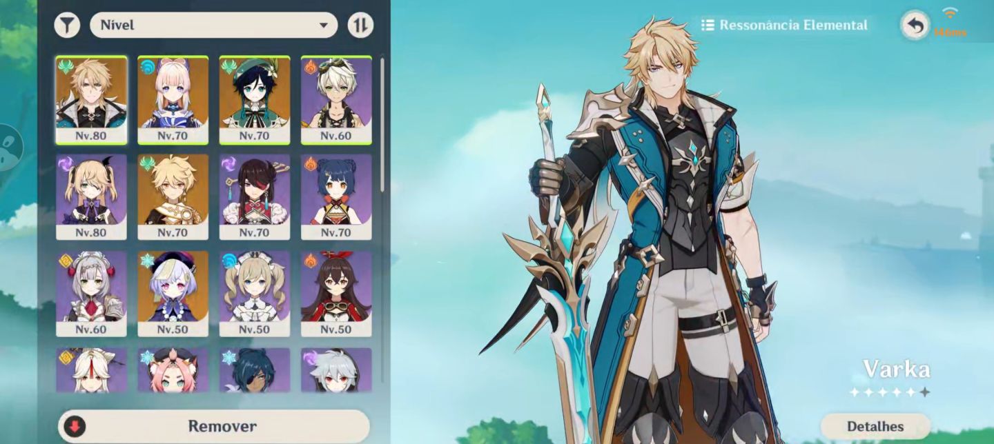 Conta com varka, venti e kokomi além de outros personagens do mochileoro