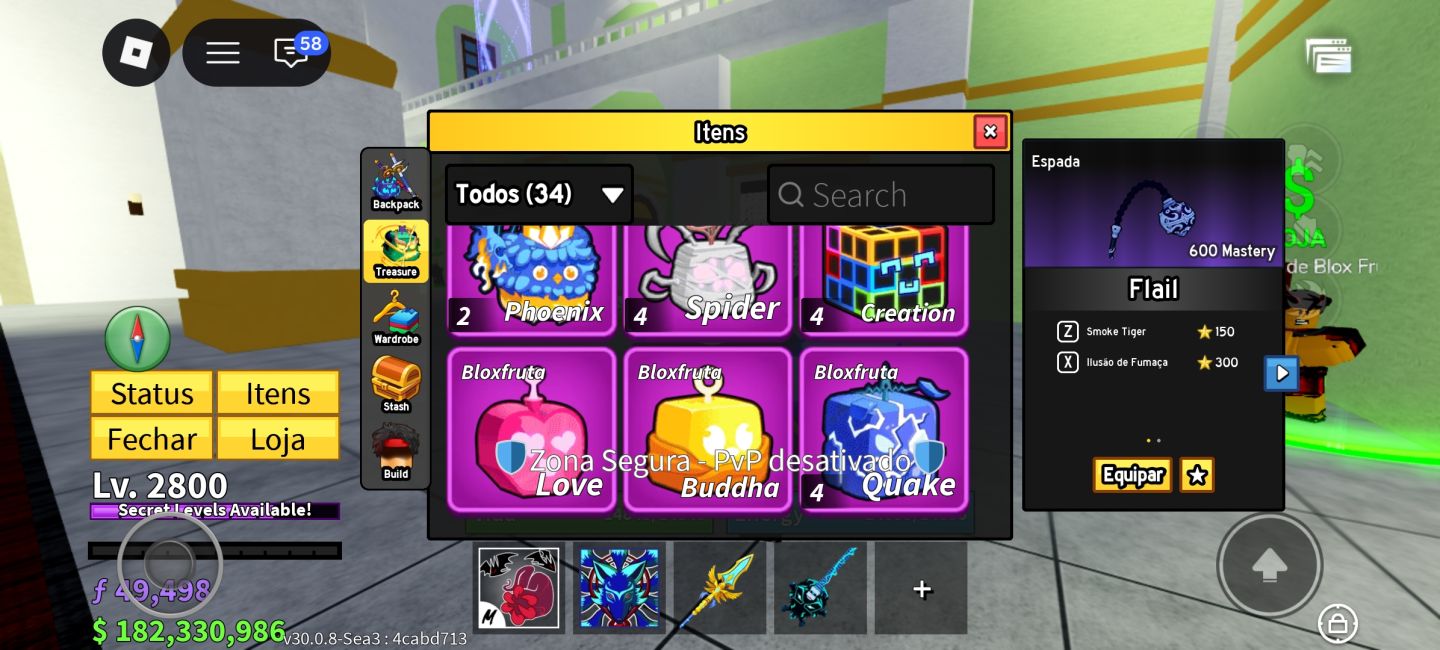 Conta blox fruits end game, conta completa, +skins no catálogo