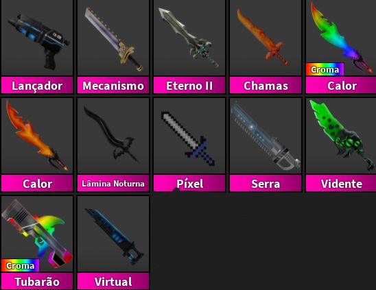 [MELHORES PREÇOS] GODLYS | CHROMAS | Murder Mystery 2 | MM2 (ROBLOX)
