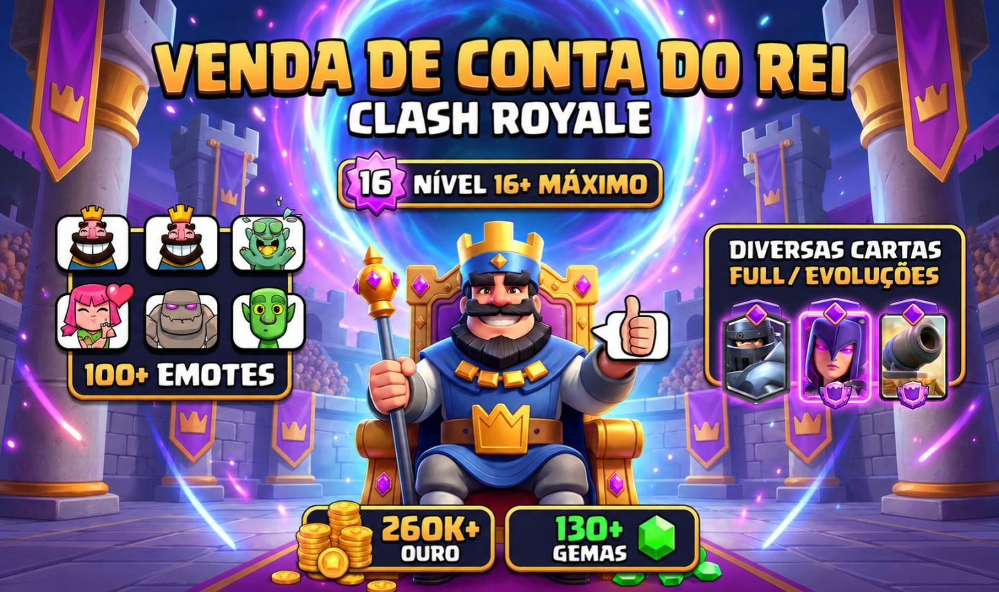 CONTA 14k CR FULL ACESSO | NÍVEL 16 | DIVERSAS EVOLUÇÕES + 100 EMOTES!