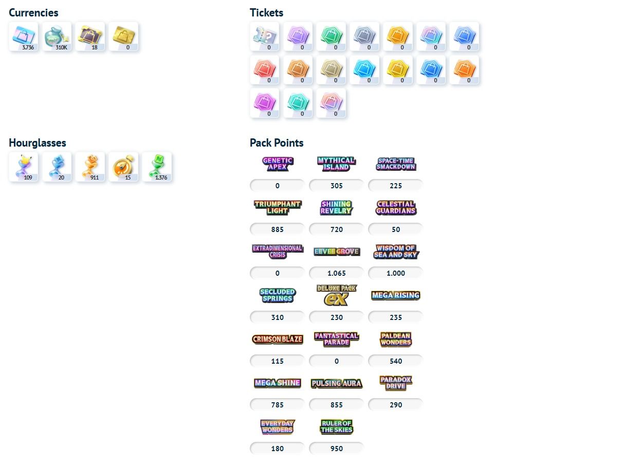 Pokémon TCG Pocket | Todas 3 | 25k+ Cartas | Todos os Eventos incluindo Premium