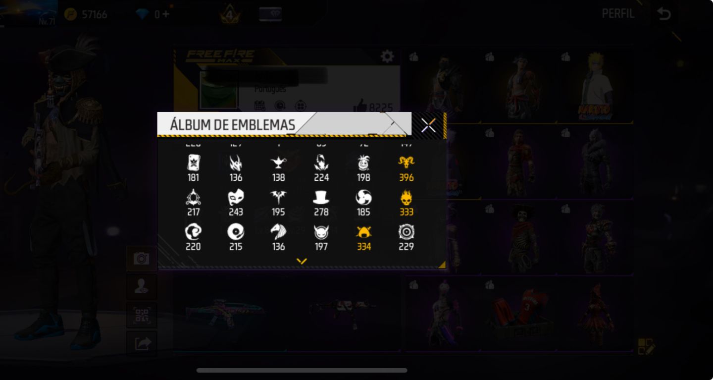 CONTA DE FREE FIRE | SUPER GEMADA, 521 PEITA | FULL ATT, PASSE ANTIGO | PROMOÇÃO