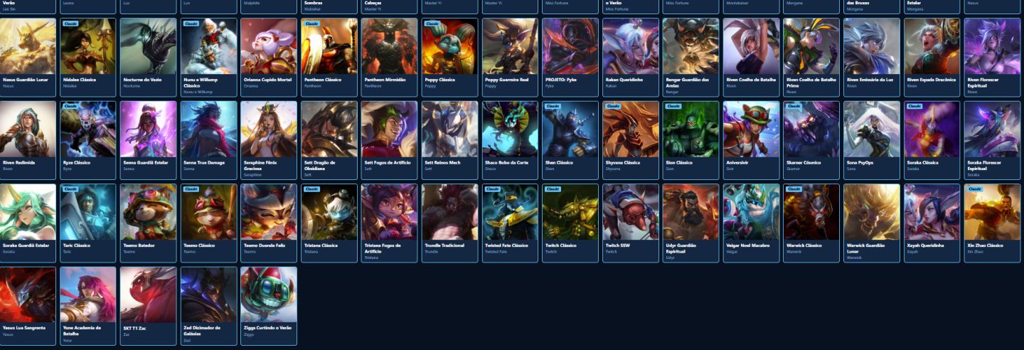 LEAGUE OF LEGENDS 138 SKINS PRATA 4 NIVEL 179 FULL CHAMP