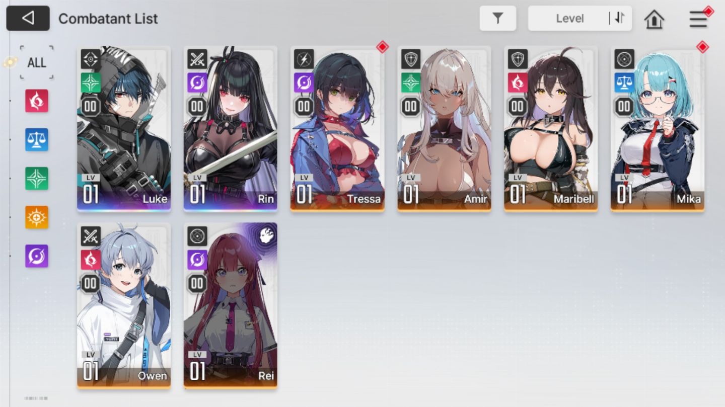 Contas reroll Chaos Zero Nightmare CZN Lv 05 GLOBAL