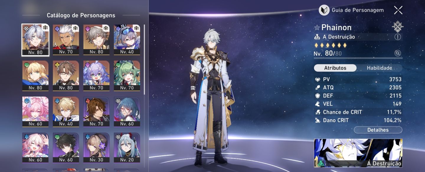 Conta Honkai Star rail Muito boa para começar Collab e Vários 5 ESTRELAS.