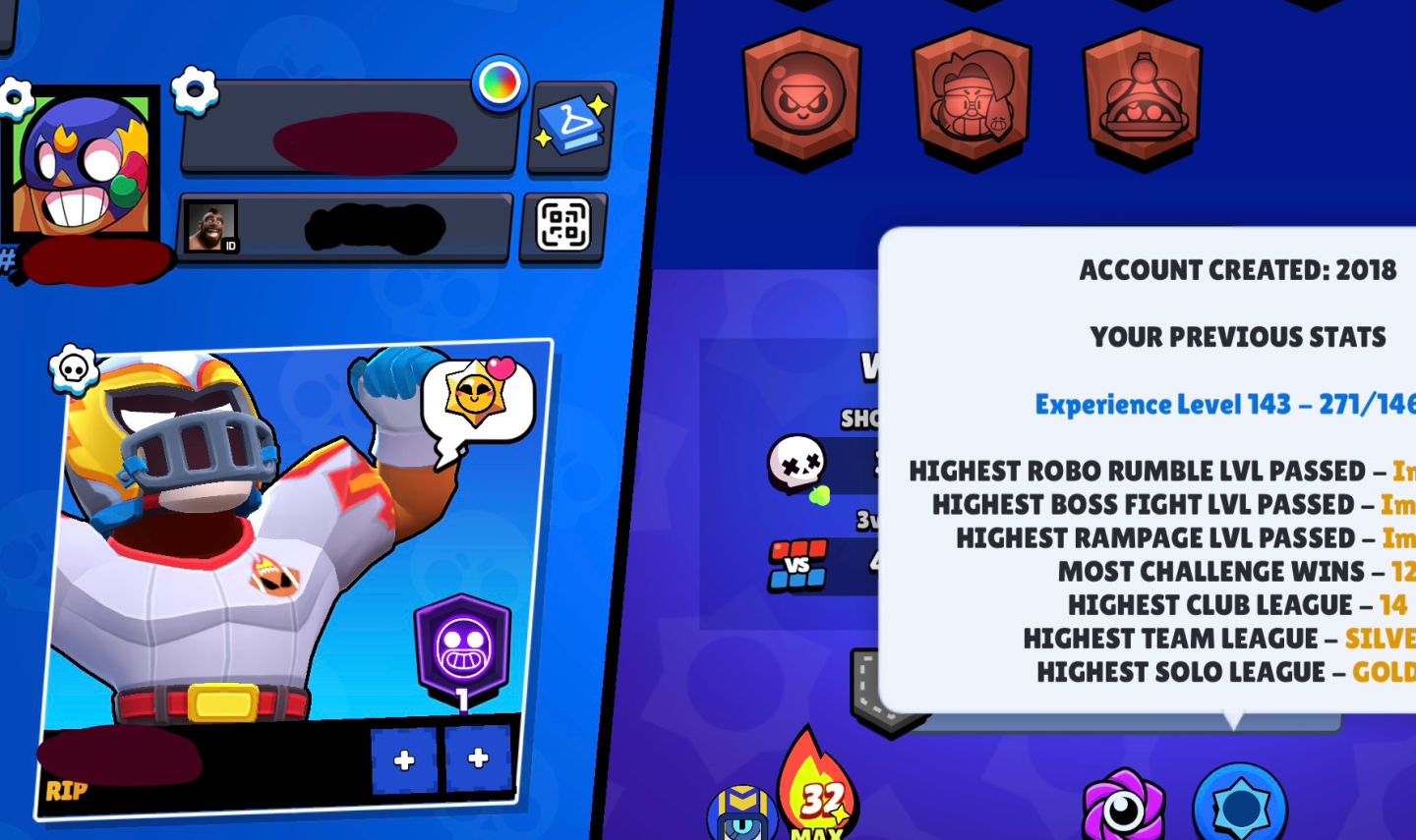Conta de Brawl Stars, Clash Royale, Clash of Clans, 2018 | PROMOÇÃO | Conta Rara