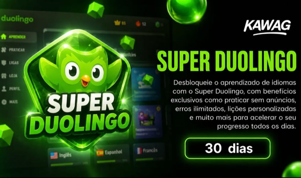 (Oferta por Tempo Limitado) Duolingo super - 30 dias