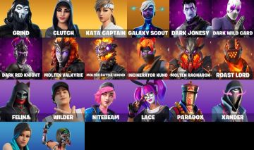CONTA FORTNITE 20 SKINS / 400 VB / SO SKIN DE LOJA E BUNDLE