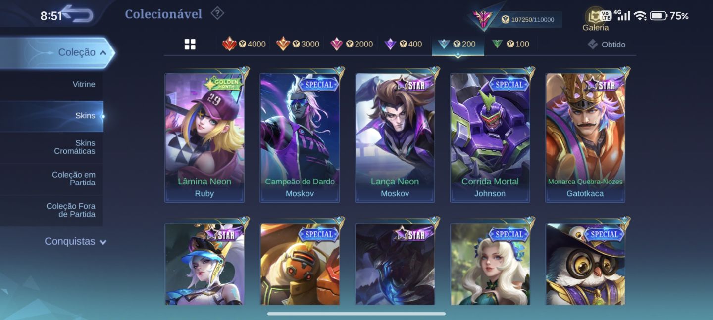 Conta Collabs Mobile Legends