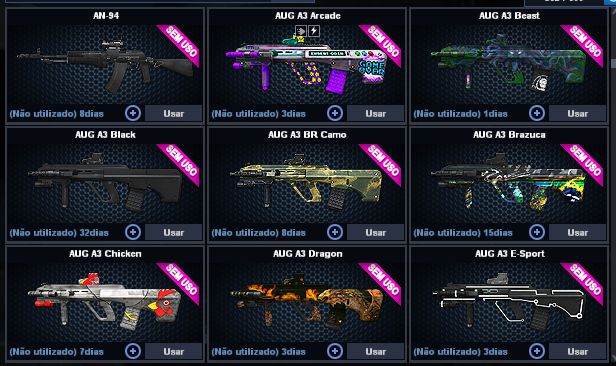Conta PointBlank - Itens raros/exclusivos
