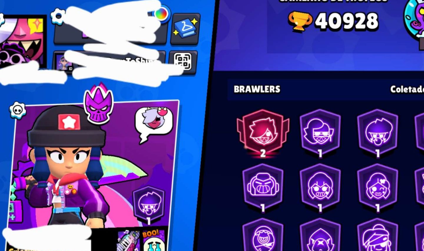 CONTA BRAWL STARS TODOS OS PRIMEIRO PASSES E VARIAS SKINS RARAS 40K TROFÉUS