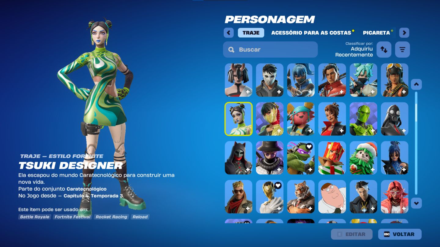 Conta fortnite 203 skin salve o mundo fundador e glow