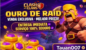 OURO E ATAQUES DE RAID CLASH OF CLANS | SUPER PROMOÇÃO E ENTREGA IMEDIATA!