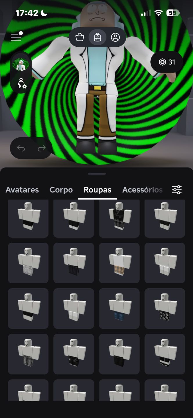 Conta Roblox (Roupas e acessórios) promoção!!