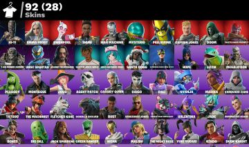 92 skins | IG-11, Emma Frost, Gwenpool, Shuri, War Machine | 300 VB|