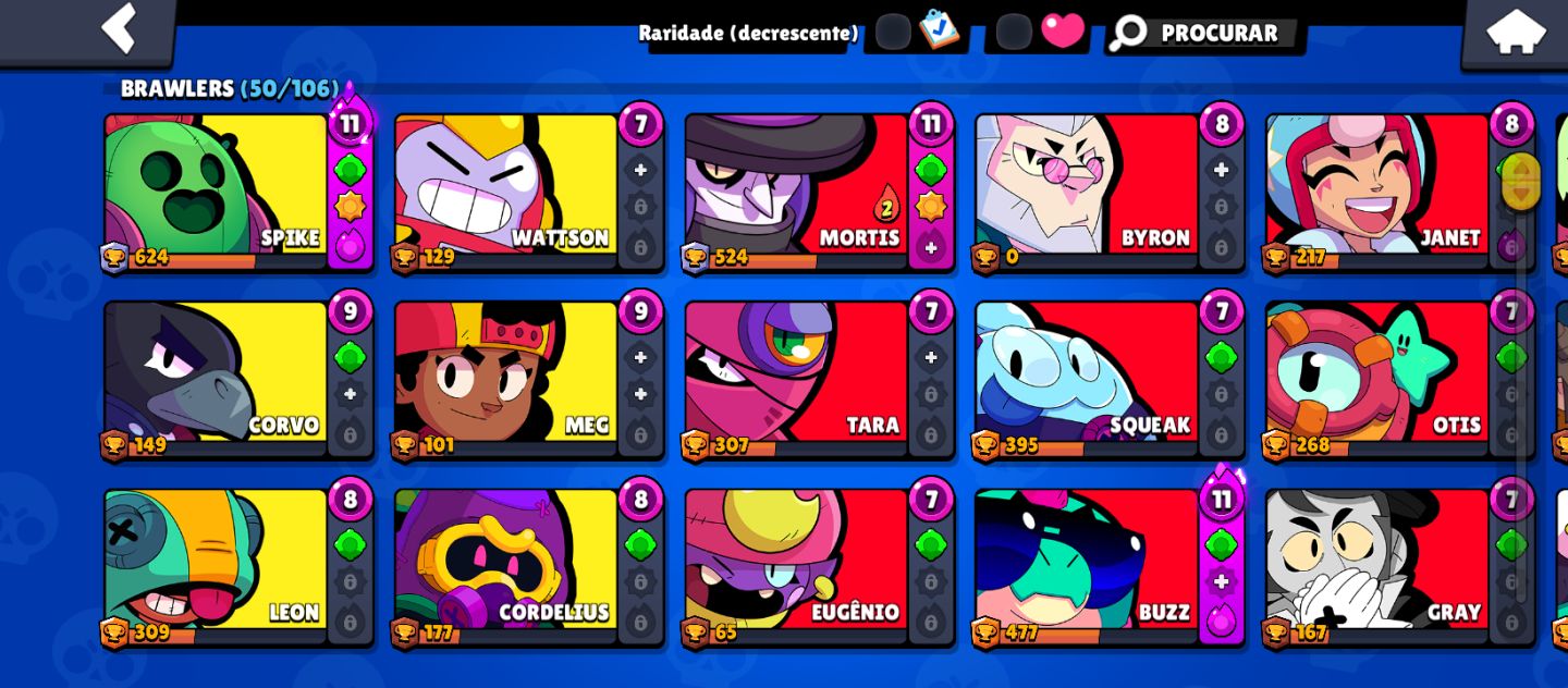BRAWL STARS 50 BRAWLERS + 12.9K TROFÉUS | SPIKE + LEON + BUZZ