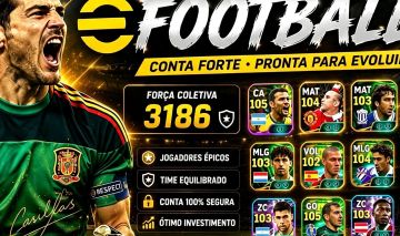Conta de efotball mediana com excelentes jogadores