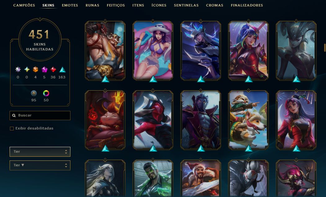 CONTA LOL | 451 SKINS | SEASON 2014