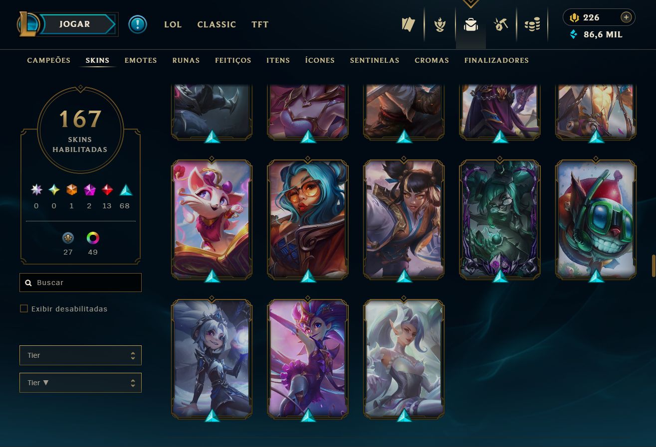2 Conta League of Legends nivel 465-492 / Mestre - Desafiante