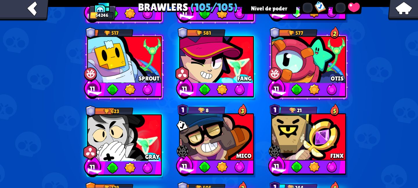 Conta brawl stars super rara, Full Gold,skins e Brawlers upados