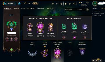Conta LoL lvl 505 - 402 skins
