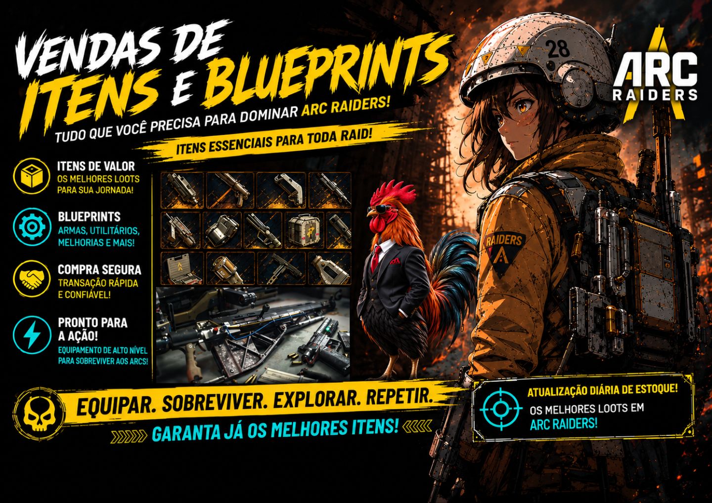 ITENS RAROS ARC RAIDERS | LOOT, BLUEPRINTS E MAIS