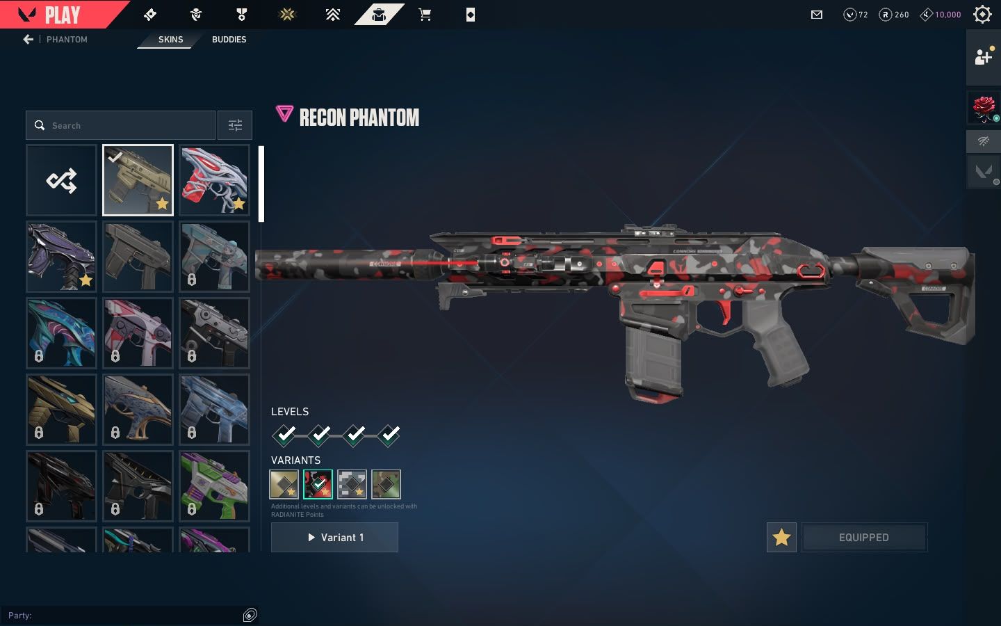 CONTA VALORANT - VANDAL KURONAMI + RGX + ARAXYS, PHANTOM RECON E MAIS