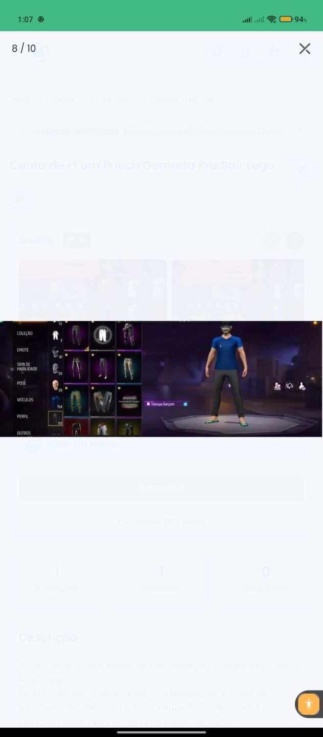 Conta de free fire