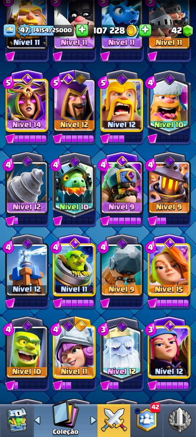 Conta de Clash Royale ARENA 24 VÁRIAS EVOLUTIVAS !