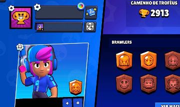 Conta de Brawl Stars RARA de 2018 com Shelly Estelar