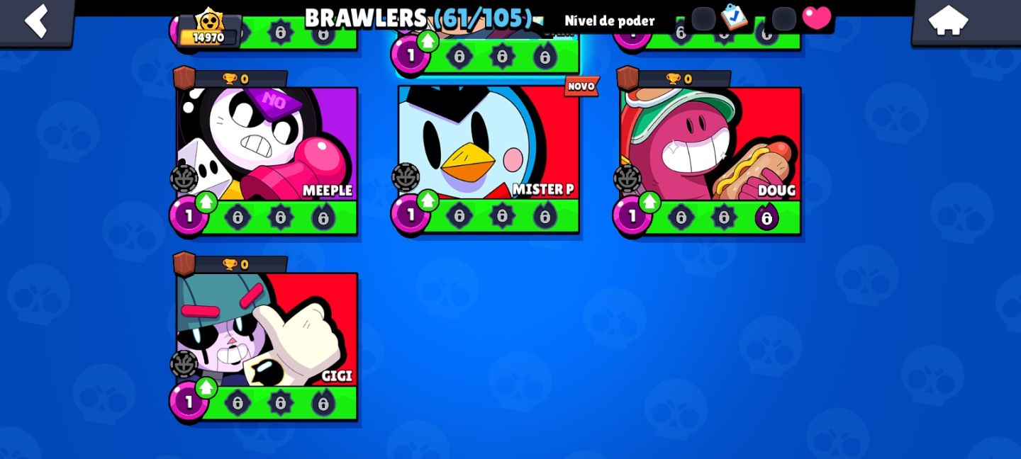 CONTA BRAWL STARS, 15K TROFÉUS, 61 BRAWLERS, 101 SKINS, DONO ÚNICO.