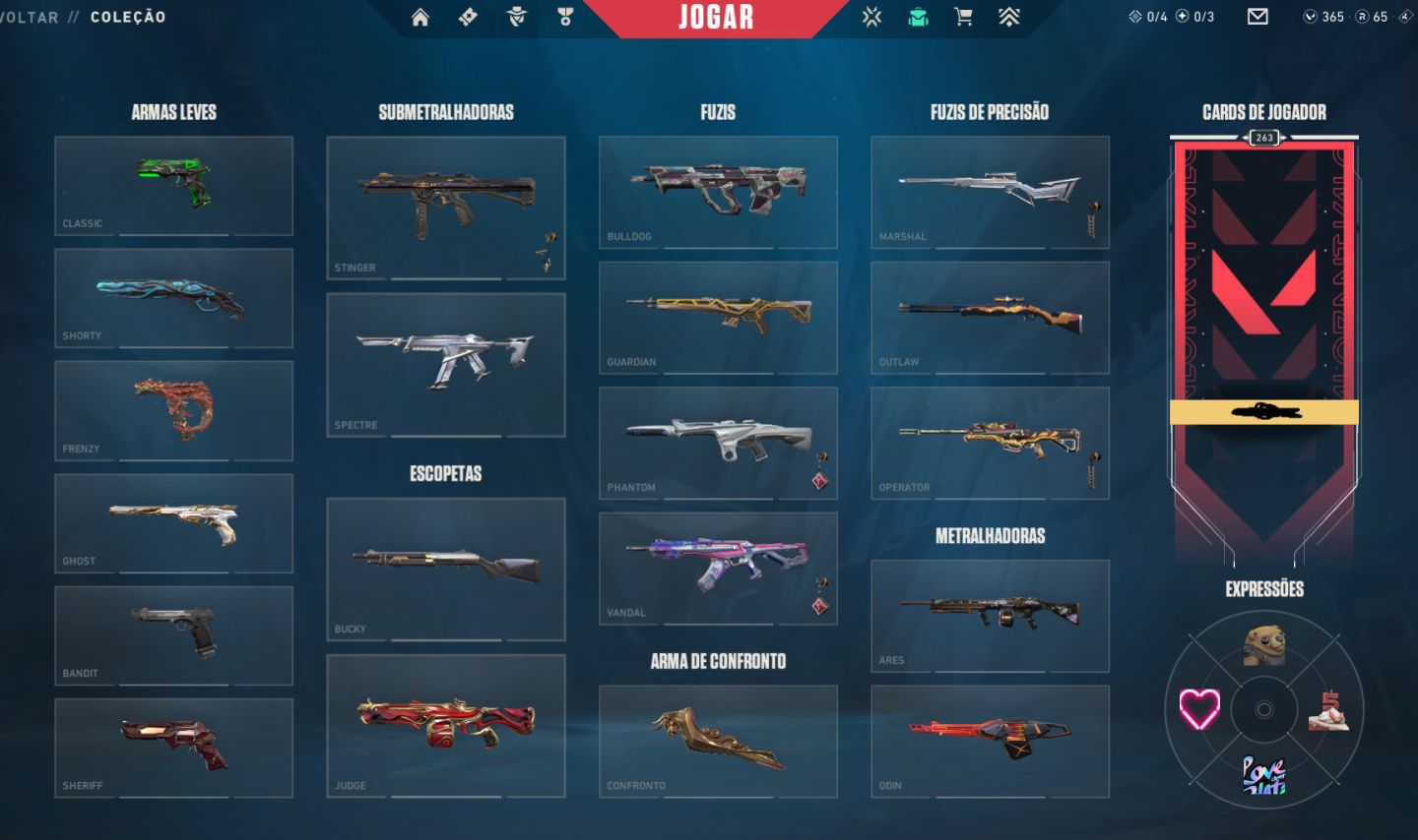 Conta valorant varias skins e rara