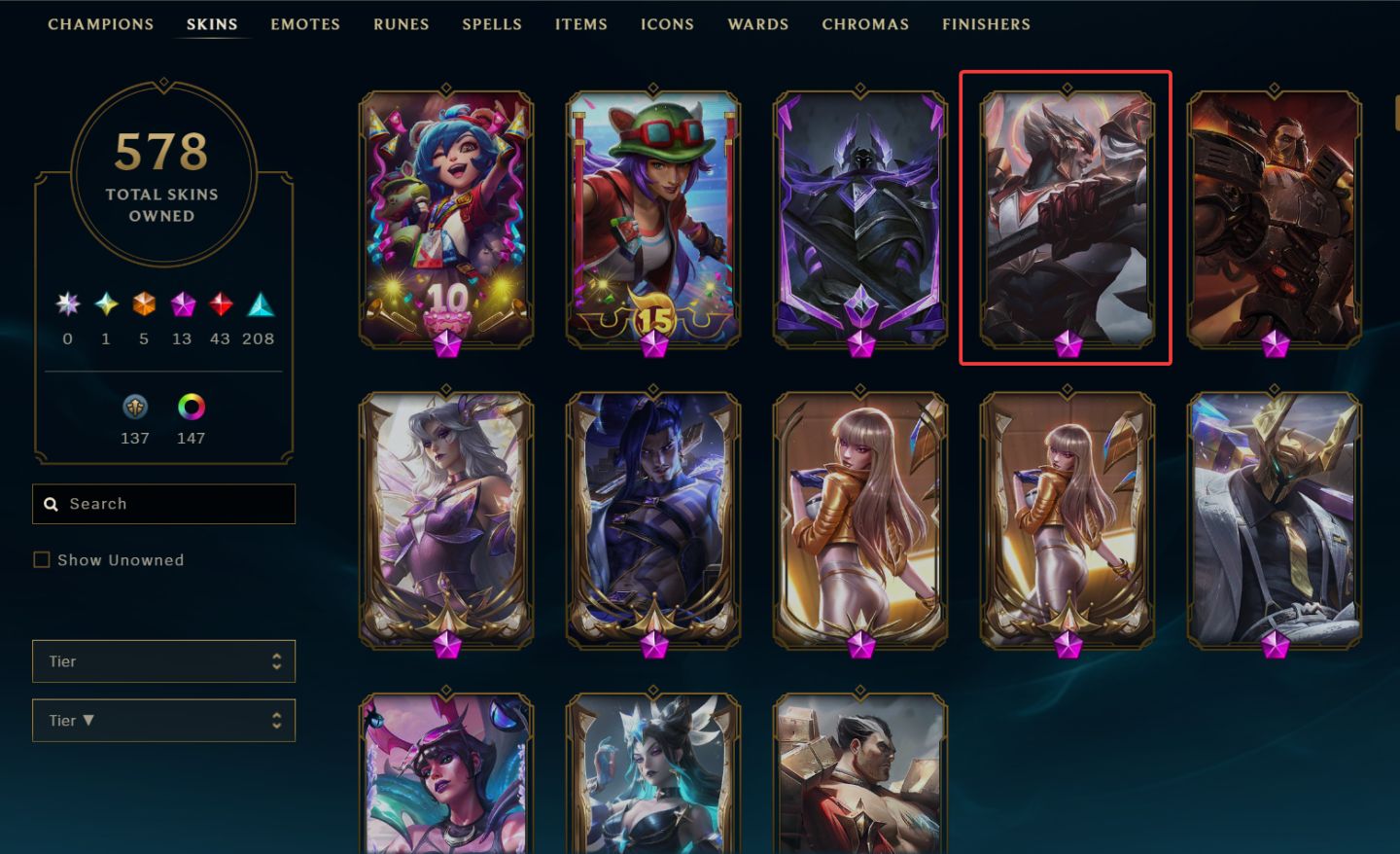 CONTA PLAT 3 / LVL 562 / 578 SKINS / 153 CHROMAS