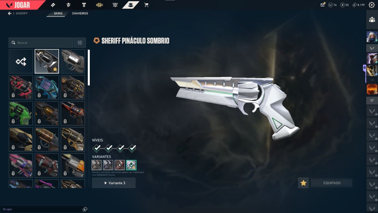 CONTA DIAMANTE 1, KARAMBIT ION VANDAL GAIA E AEMONDIR, PHANOTM ION, ETC.