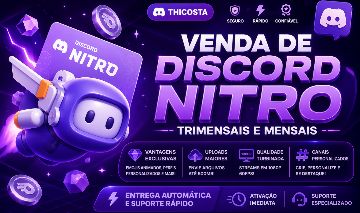 DISCORD NITRO TRIMENSAL SEMPRE SENDO O MAIS BARATO DO SITE [ENTREGA AUTOMATICA]
