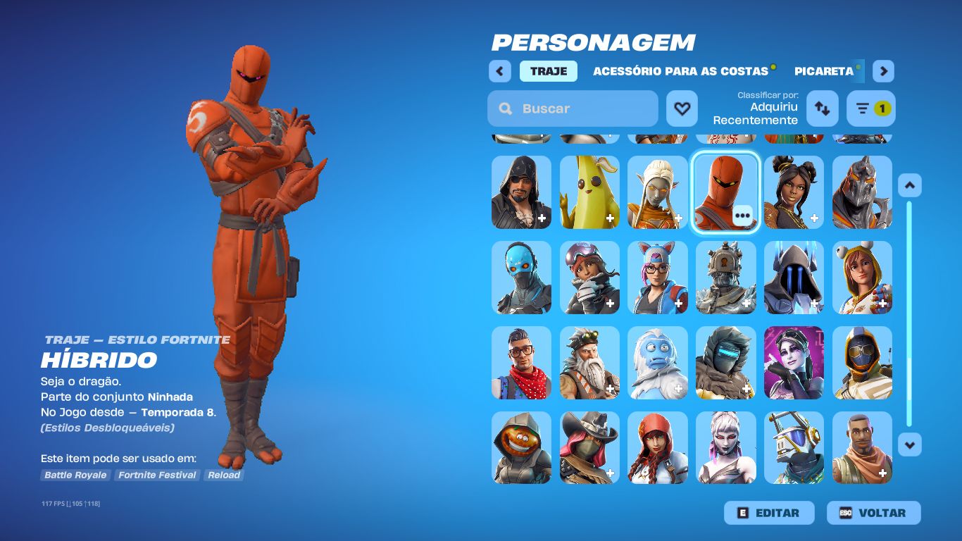 CONTA FORTNITE RARA | Skins Antigas + Passes Antigos + Salve o Mundo ! Full Aces