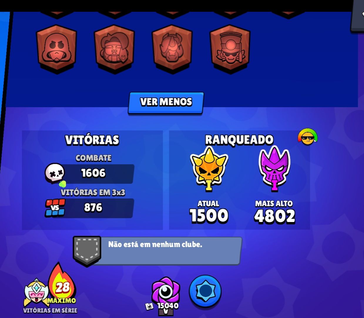 CONTA BRAWL STARS RARA