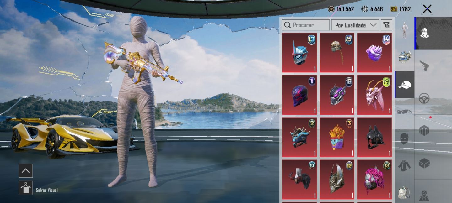 PUBG mobile- Múmia set M416 LV6