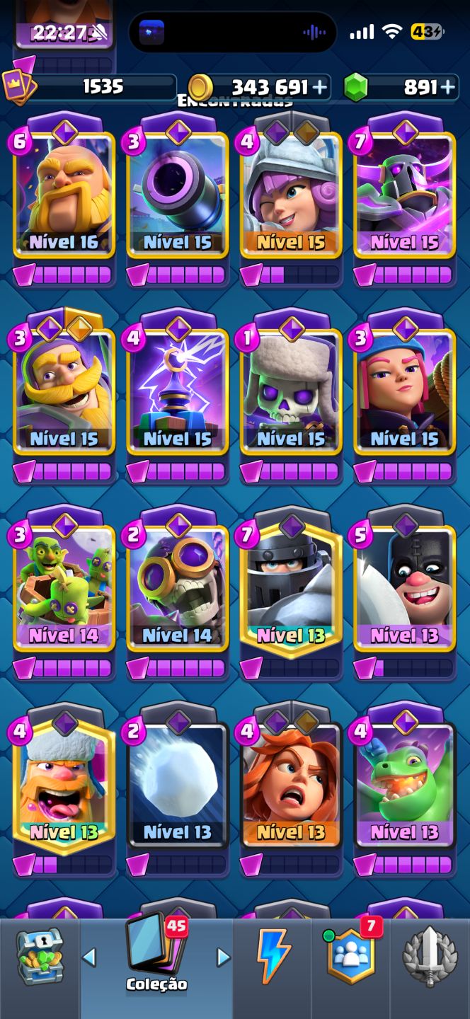 Conta de clash Royale muito roubada!!