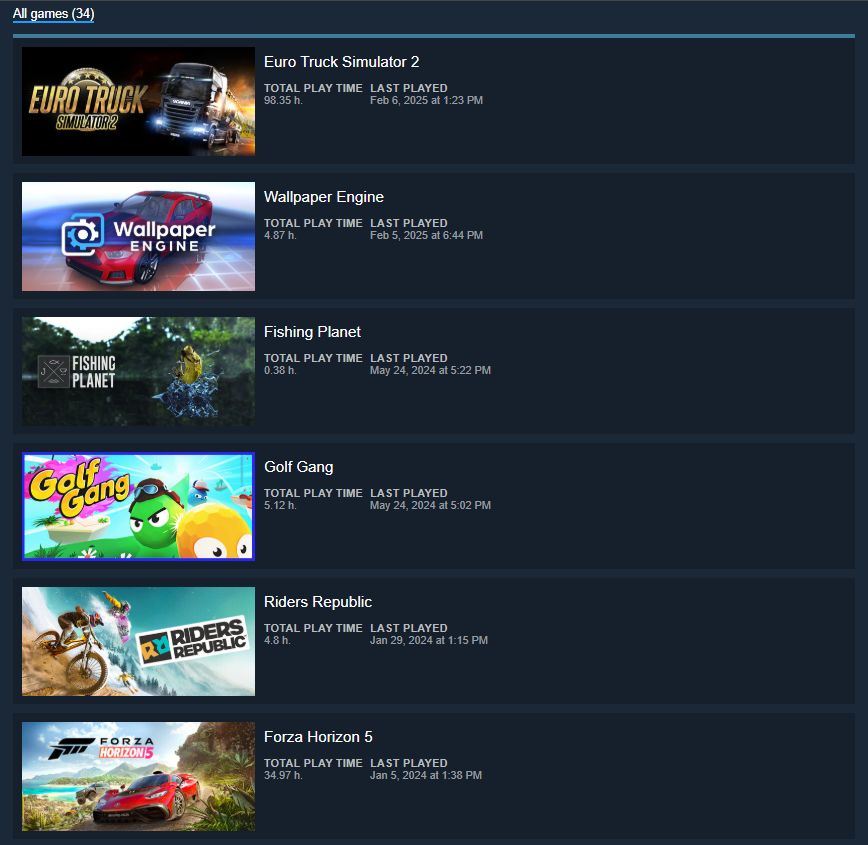 Conta Steam / Forza Horizon 5, ETS 2, F1 21, F1 22, FIFA 23 E + / FULL ACESSO!!