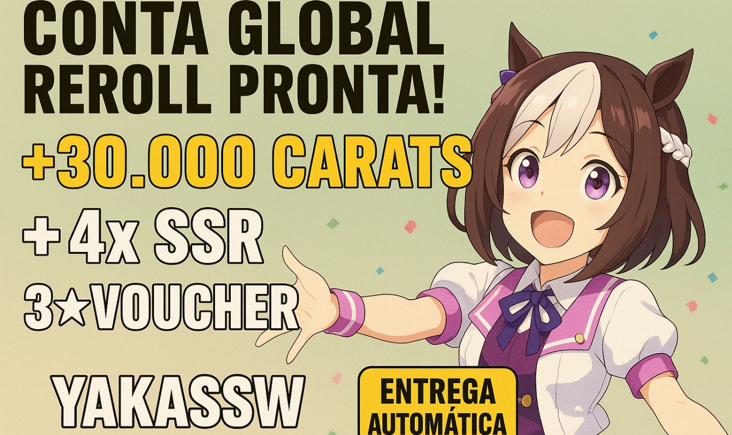 [PROMOÇÃO A9] UMAMUSUME: PRETTY DERBY - CONTA GLOBAL/JAPAN REROLL!