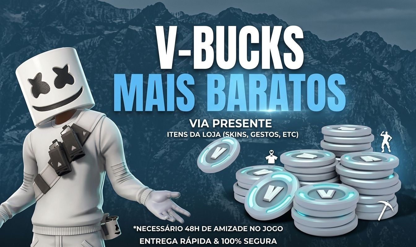 PROMOÇÃO V-BUCKS (ITENS DA LOJA) VIA PRESENTE NO FORTNITE