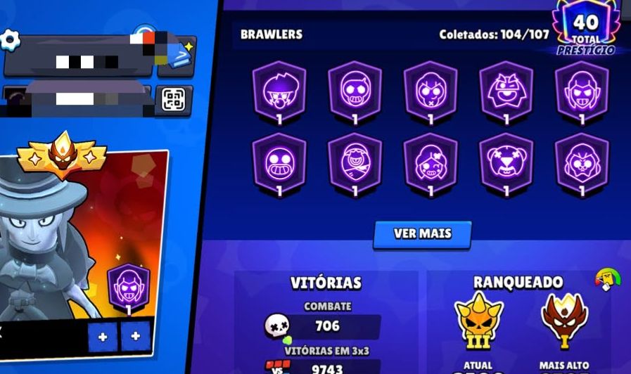 CONTA BRAWL STARS 51K, SKINS RARAS E MESTRES ANTIGO
