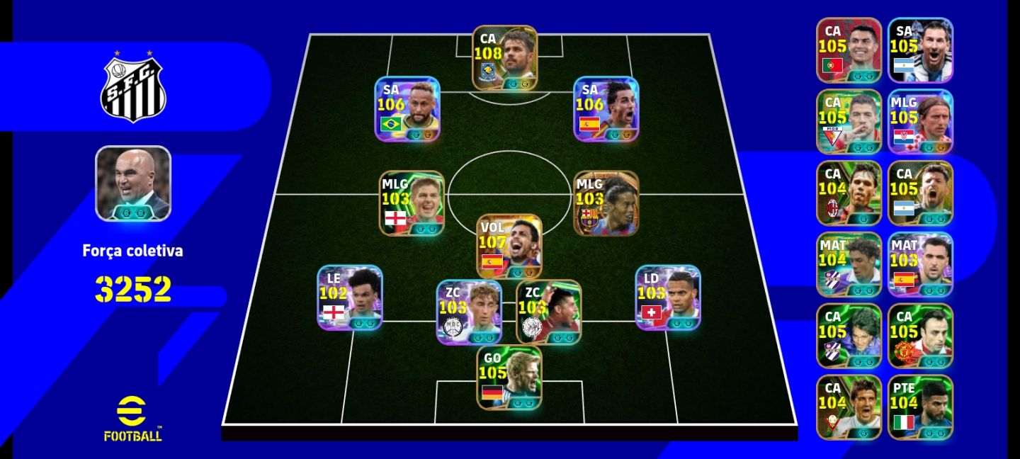 CONTA DE EFOOTBALL COM NEYMAR BLITZ CURLER 106 // DIEGO COSTA 108 // LEGEND 2021