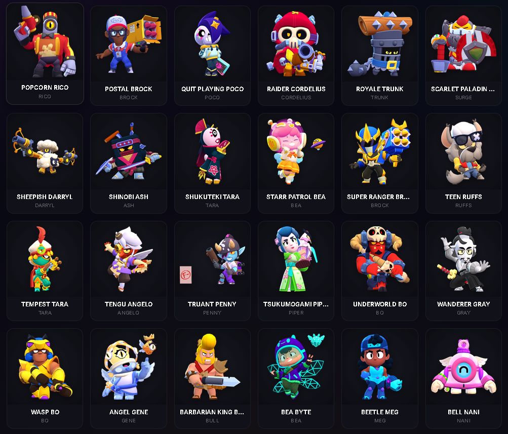 Conta Brawl Stars com shelly estelar | 16K troféus, Piper prestígio 1, 239 skins