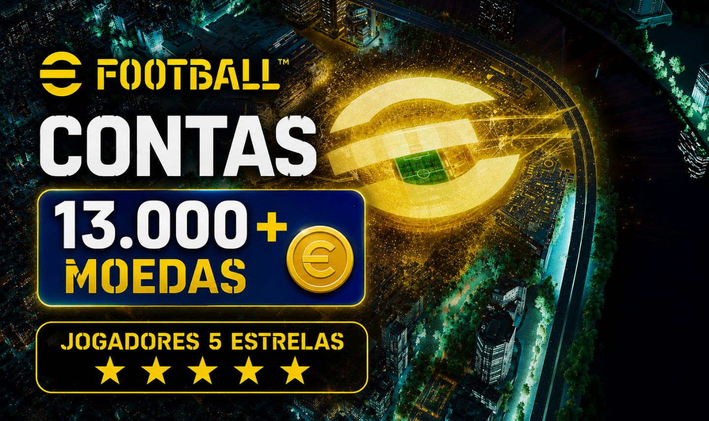 Contas Efootball 15.000+ Moedas + Jogadores Épicos