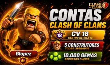 Contas de Clash of Clans /CV 18 + 5 Construtores + Full Acesso + Brindes