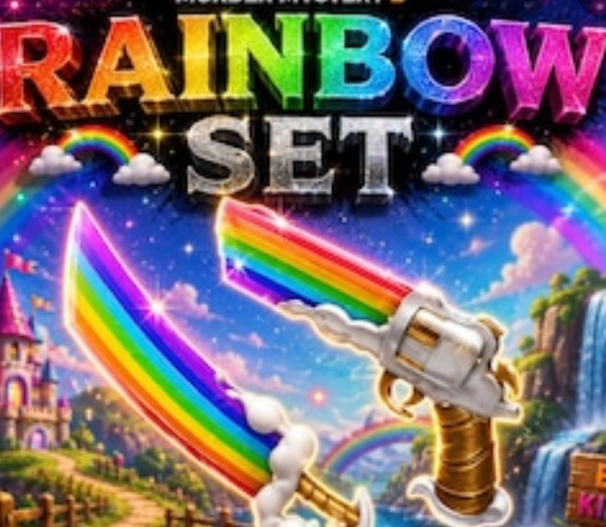 Rainbow set mm2![MAIS BARATO DO SITE! Pode ver que é verdade!!]