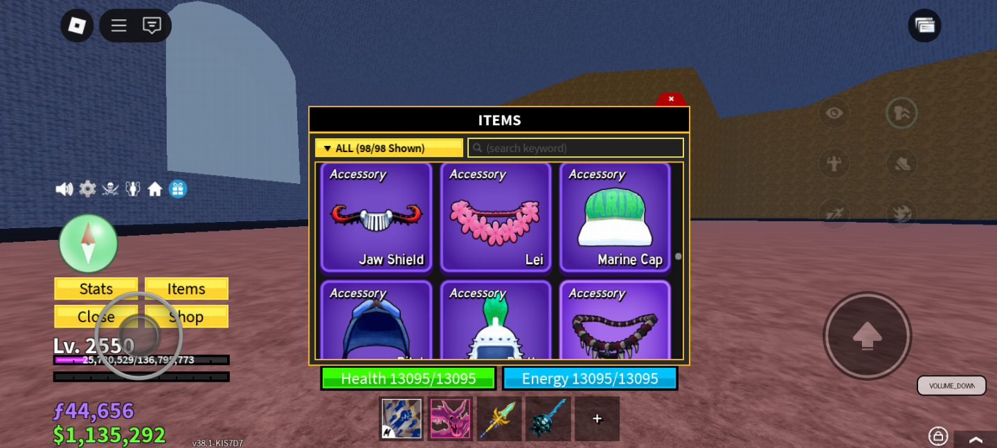 Conta upada em Blox fruits , boa para iniciar no game