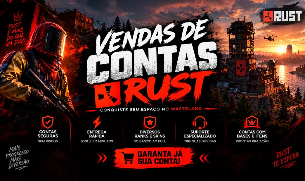 CONTA RUST + 500 HORAS + SKINS | FULL ACESSO | EMAIL ORIGINAL